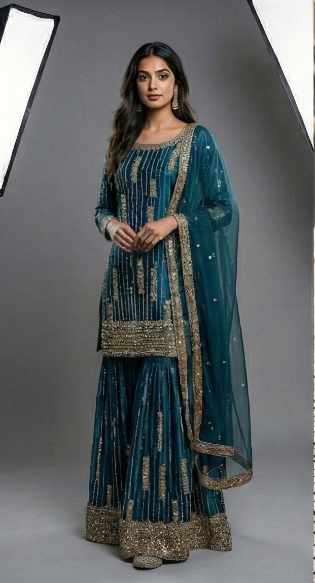 LEAPROANS Chiffon 3 Piece